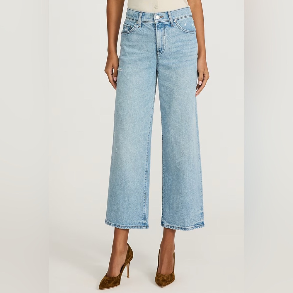 Express Dark Blue High Rise Cropped Wide Leg Jeans 6R NWOT